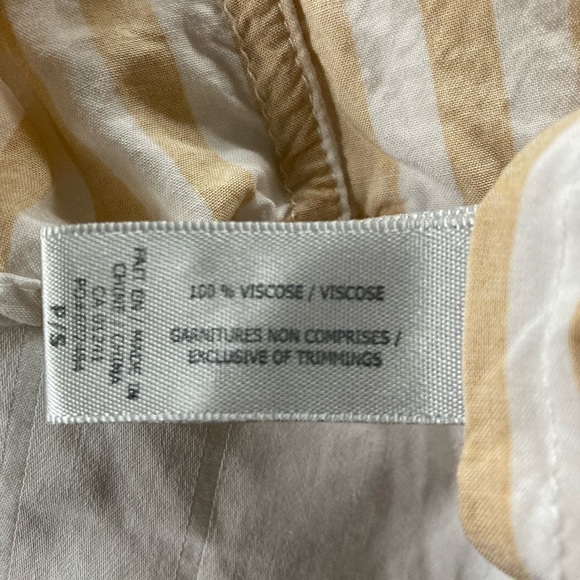 Simons Contemporaine Short Sleeve Mustard Crop Tie Shirt. Size S - Picture 6 of 8